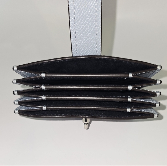 Coach Accordion Card Holder Leather Wallet | Twilight Blue - Picture 5 of 5